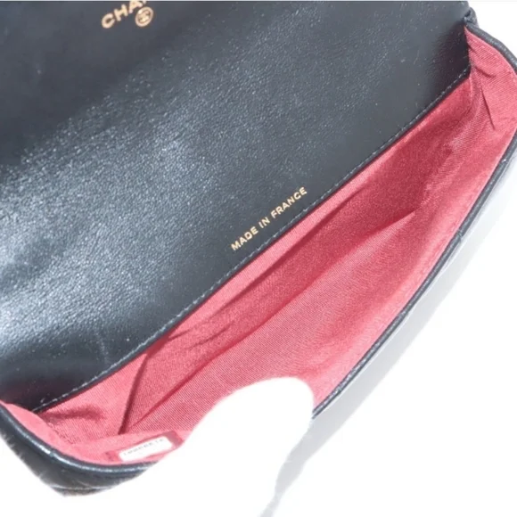 Chanel 19 Chain Shoulder Bag Glasses Case Gold X Silver Metal Fittings - Picture 6 of 12